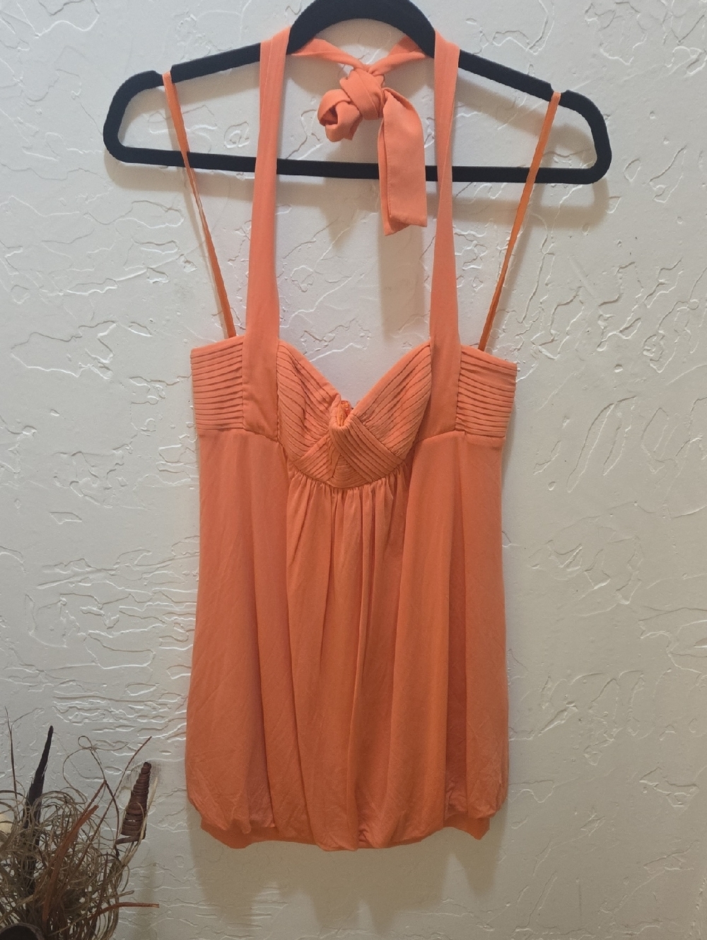 3/$10 BCBG Mango Pleated Halter Bubble Bustier Dress